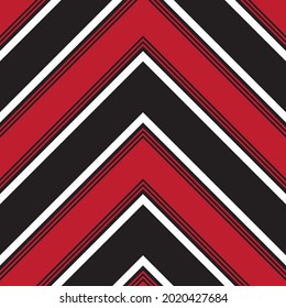 Red Chevron diagonal striped seamless pattern background suitable for fashion textiles, graphics
