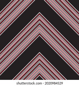 Red Chevron diagonal striped seamless pattern background suitable for fashion textiles, graphics