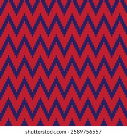 Red Chevron fair isle seamless pattern design for knitwear, fashion textile, graphics