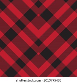 Red Chevron Plaid Tartan textured Seamless pattern design suitable for fashion textiles and graphics