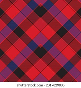 Red Chevron Plaid Tartan textured Seamless pattern design suitable for fashion textiles and graphics