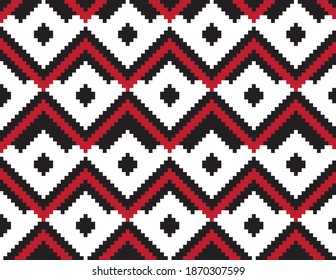 Red Chevron seamless pattern background for fashion textile, knitwear, graphics