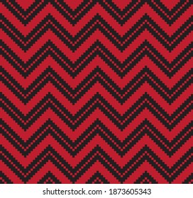 Red Chevron seamless pattern background for fashion textile, knitwear, graphics