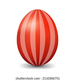 Red chicken egg for easter Realistic and volumetric egg