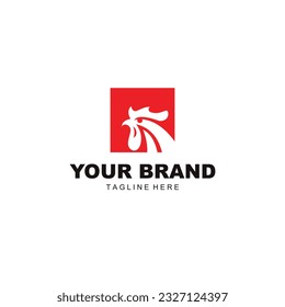 the red chicken logo in the box