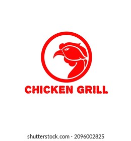Concepto de diseño del logo de Red Chicken.