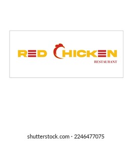 red chicken, restaurant icon, red chicken logo,  chicken text logo