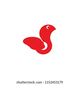 red chicken vector icon