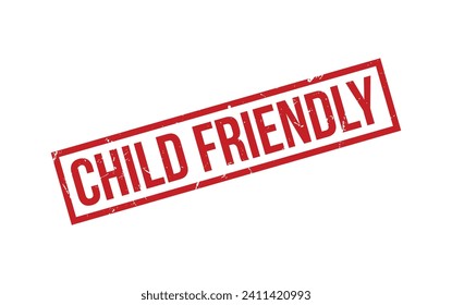 Red Child Friendly Rubber Stamp Seal Vector