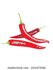 red chili background white vector
