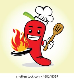 Red Chili Cute Chef