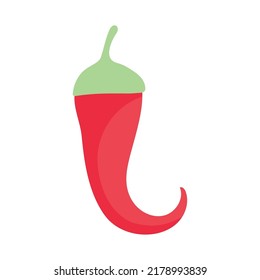 red chili icon on white background