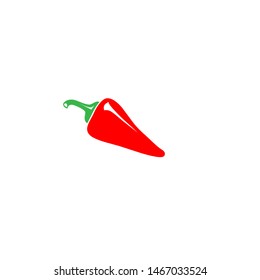 Illustration des roten Chili-Symbols Vectordesign