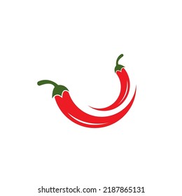 icono del chile rojo. diseño de plantilla de ilustración de vector