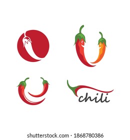 Red Chili illustration logo vector template
