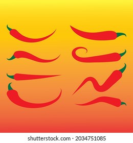 Plantilla vectorial de logotipo de ilustración de chile rojo