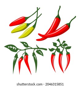 ilustración de chili roja, un simple diseño vectorial