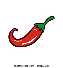 Red chili illustration vector