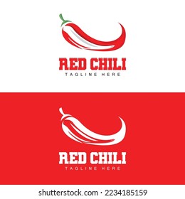 Red Chili Logo, Hot Chili Peppers Vector, Chili Garden House Illustration, Company Product Brand Illustration