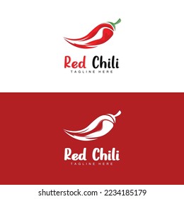 Red Chili Logo, Hot Chili Peppers Vector, Chili Garden House Illustration, Company Product Brand Illustration