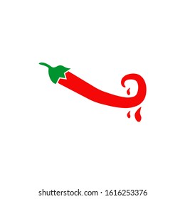 Red chili logo icon design vector illustration template