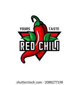 Logo von Rot Chilis, Vektor, Café und Restaurant-Logo, Bauernhof