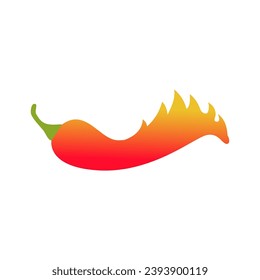 rote Chililogo, Vektorgrafik, Café und Restaurant-Logo auf weißem Hintergrund