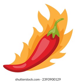 rote Chililogo, Vektorgrafik, Café und Restaurant-Logo auf weißem Hintergrund