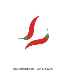 Ilustración de Plantilla de icono de Vector de logotipo de chile rojo