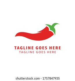 Red chili logo vector illustration. 