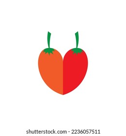 diseño de ilustración vectorial del logotipo del chili rojo