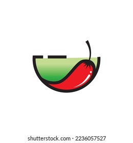 red chili logo vector illustration design