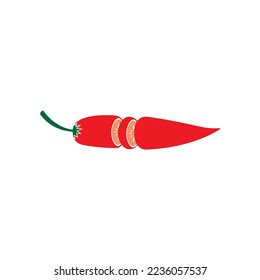 red chili logo vector illustration design