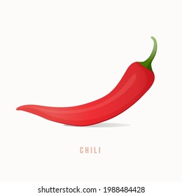 Red Chili Modern style vector illustration.