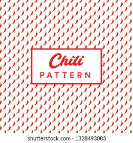 Red Chili Pattern Flat Design