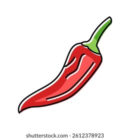 red chili pepper color icon vector. red chili pepper sign. isolated symbol illustration