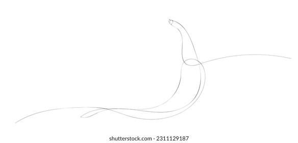 Red chili pepper design in continuous line art drawing style. Hot spice chilli isolated on white background. Vector illustration	