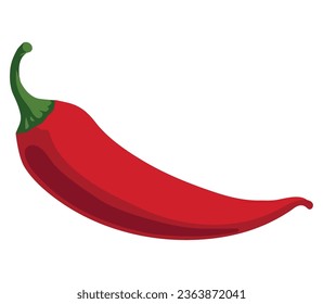 diseño de pimiento de chile rojo sobre blanco