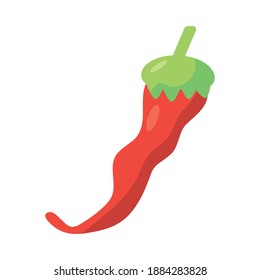 red chili pepper fresh vegetable nature icon vector illustration design