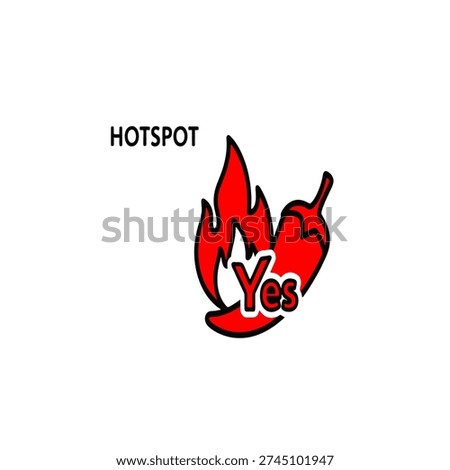 Red chili pepper with hotspot text