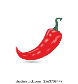 red chili pepper icon design for food and spicy-themed concepts