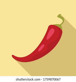 Icono de pimienta roja. Ilustración plana del icono del vector del chile rojo para el diseño web