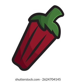 Red Chili Pepper Icon. Vector illustration