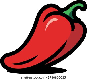 Vector de icono de pimiento rojo, ilustración de símbolo de comida picante