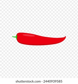 Red Chili pepper illustration on transparent background