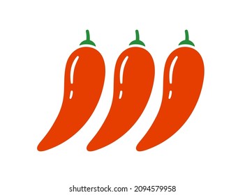 Red Chili Pepper. Chili Level Icon. Spice Level Mark Extra Hot. Spicy Meter. Vector Illustration Isolated On White Background.