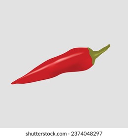 Red chili pepper. Chili level icon. Spice level mark - mild, spicy or hot. Vector illustration isolated on white background.