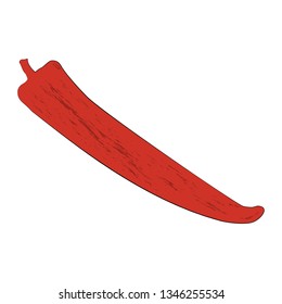 Red chili pepper with texture vector