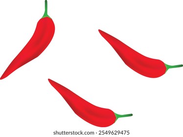 Red chili pepper vector art .