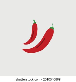 red chili pepper vector icon hot sauce